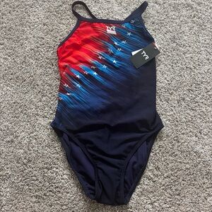 NWT TYR Red and Blue Swimsuit